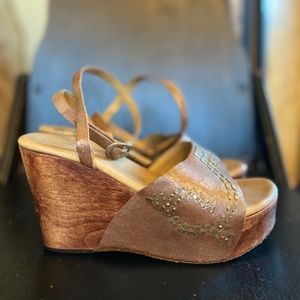 Colleen Cordero pewter studded sandals